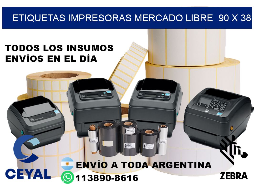 etiquetas impresoras mercado libre 90 x 38