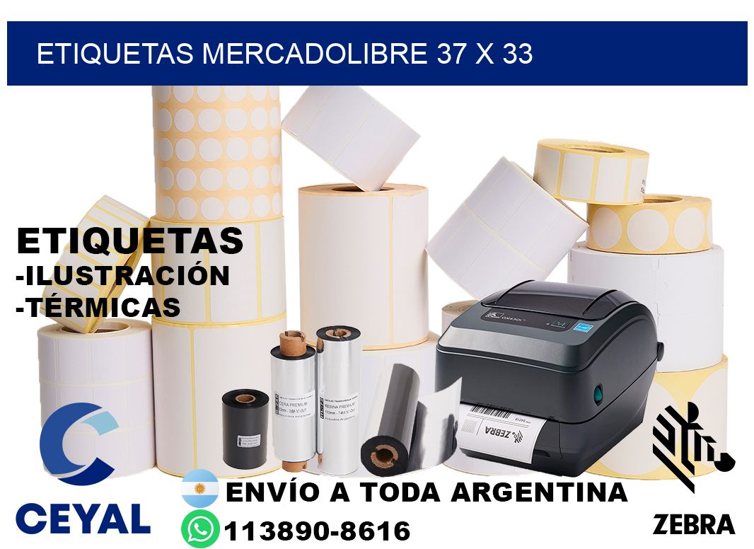 etiquetas mercadolibre 37 x 33