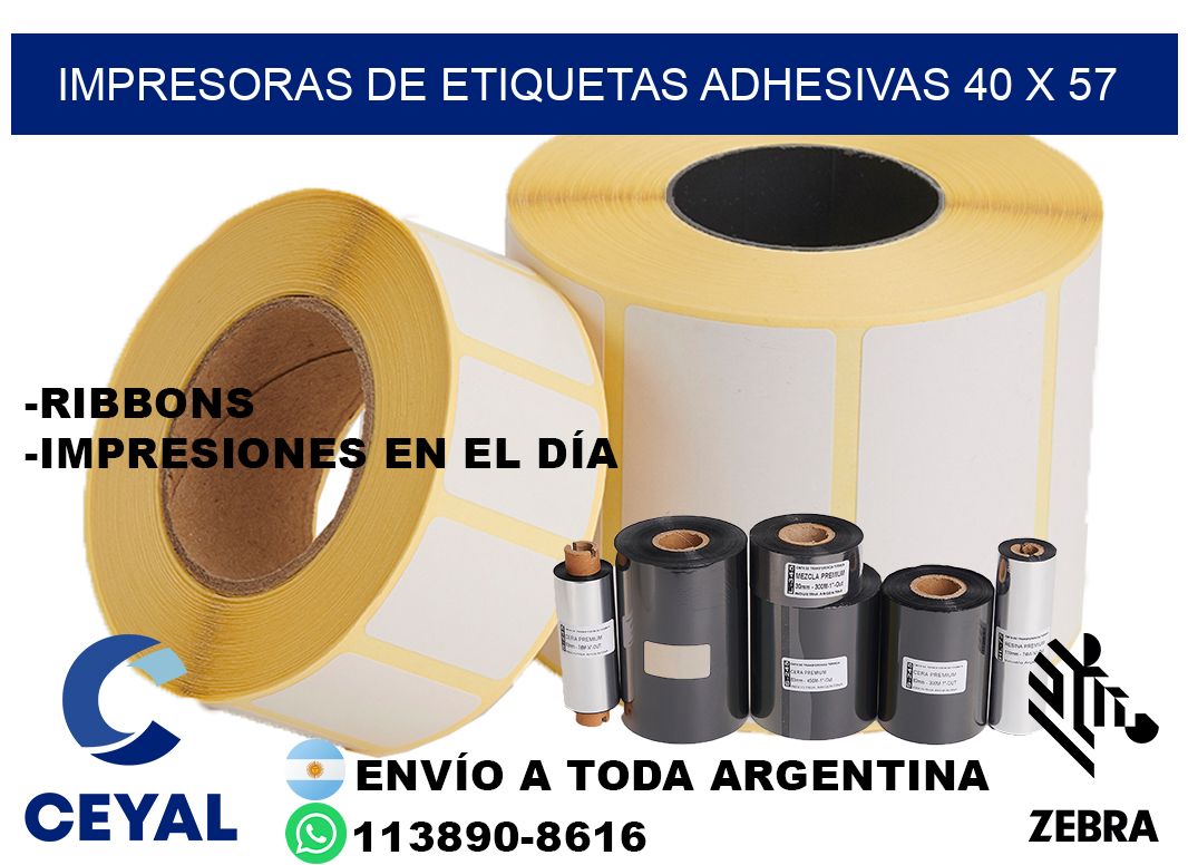 impresoras de etiquetas adhesivas 40 x 57