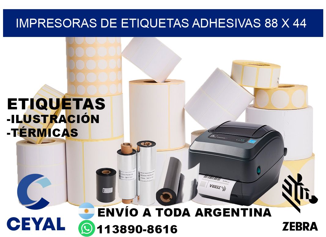 impresoras de etiquetas adhesivas 88 x 44