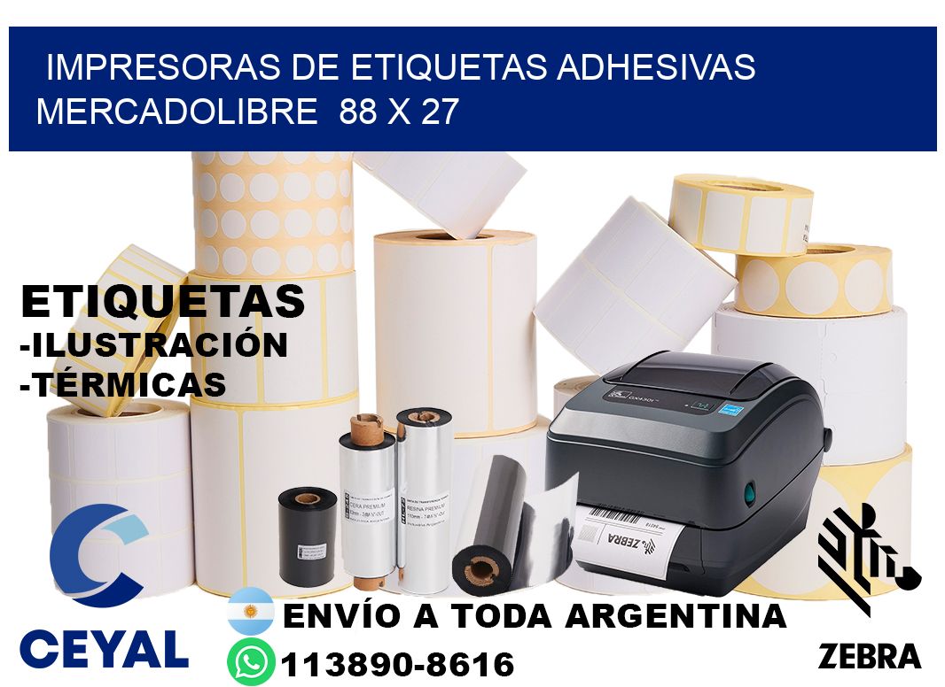 impresoras de etiquetas adhesivas mercadolibre 88 x 27