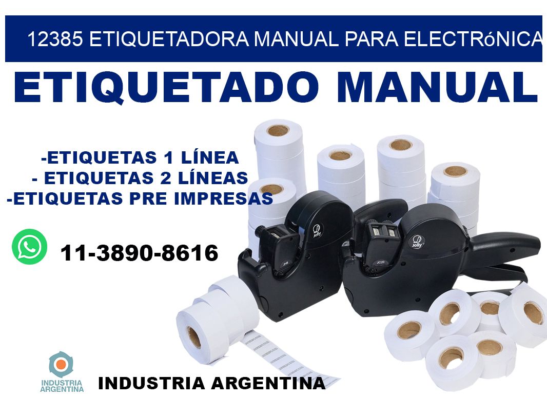 12385 etiquetadora manual para electrónica