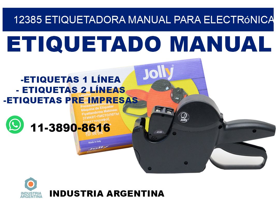 12385 etiquetadora manual para electrónica