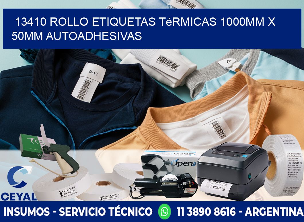 13410 Rollo Etiquetas Térmicas 1000mm X 50mm Autoadhesivas