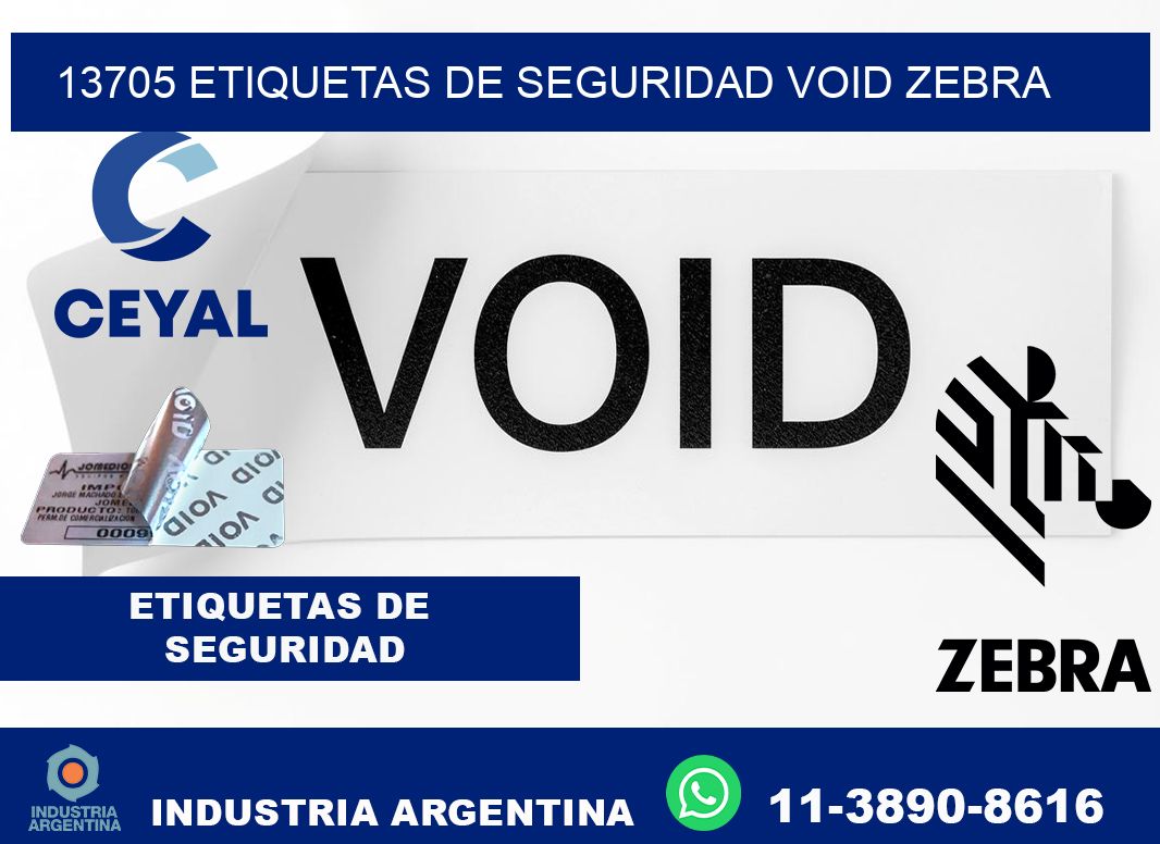 13705 etiquetas de seguridad void zebra