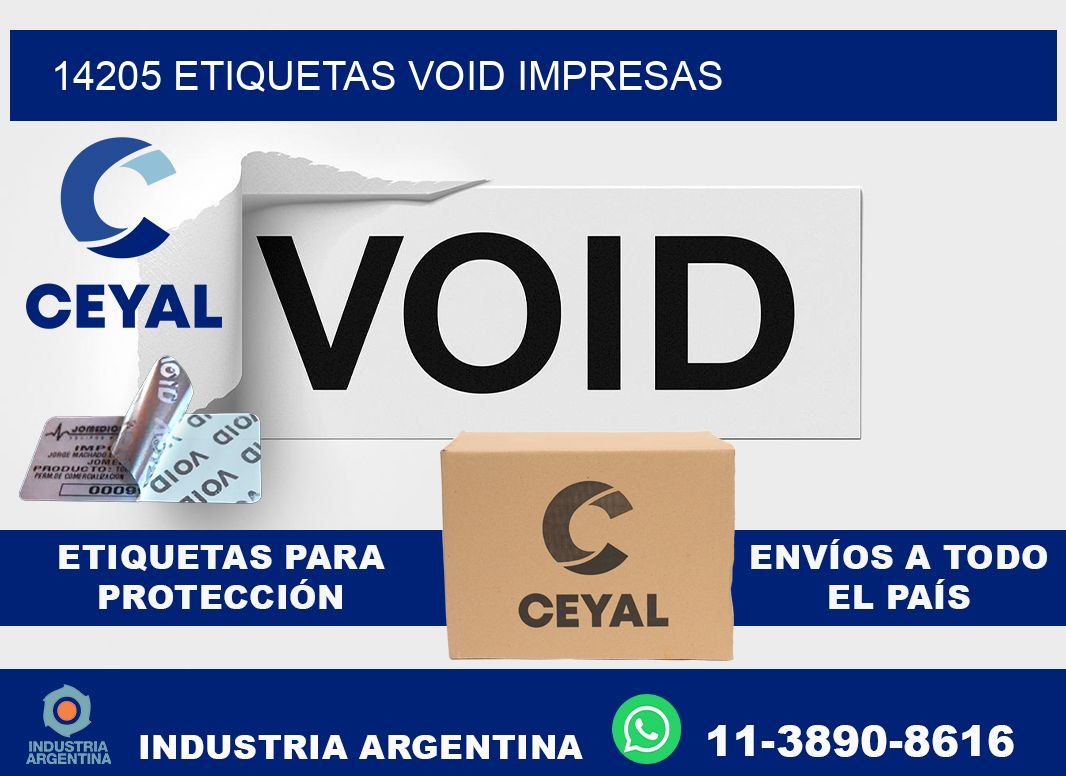 14205 etiquetas void impresas