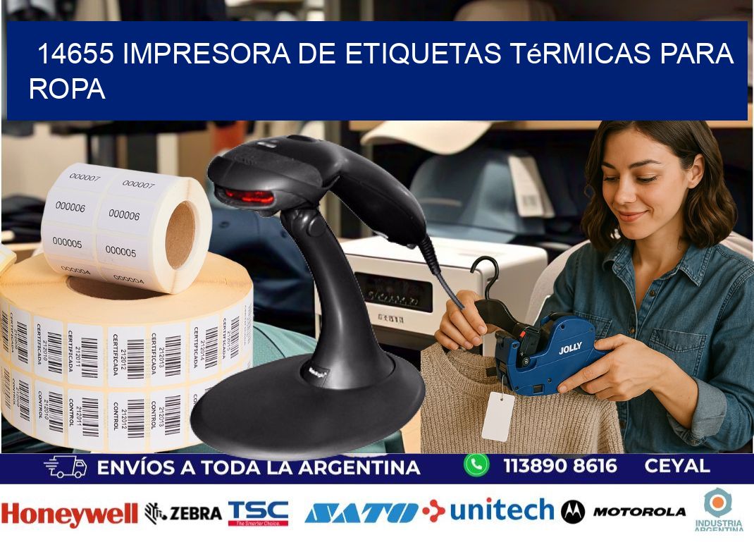 14655 impresora de etiquetas térmicas para ropa