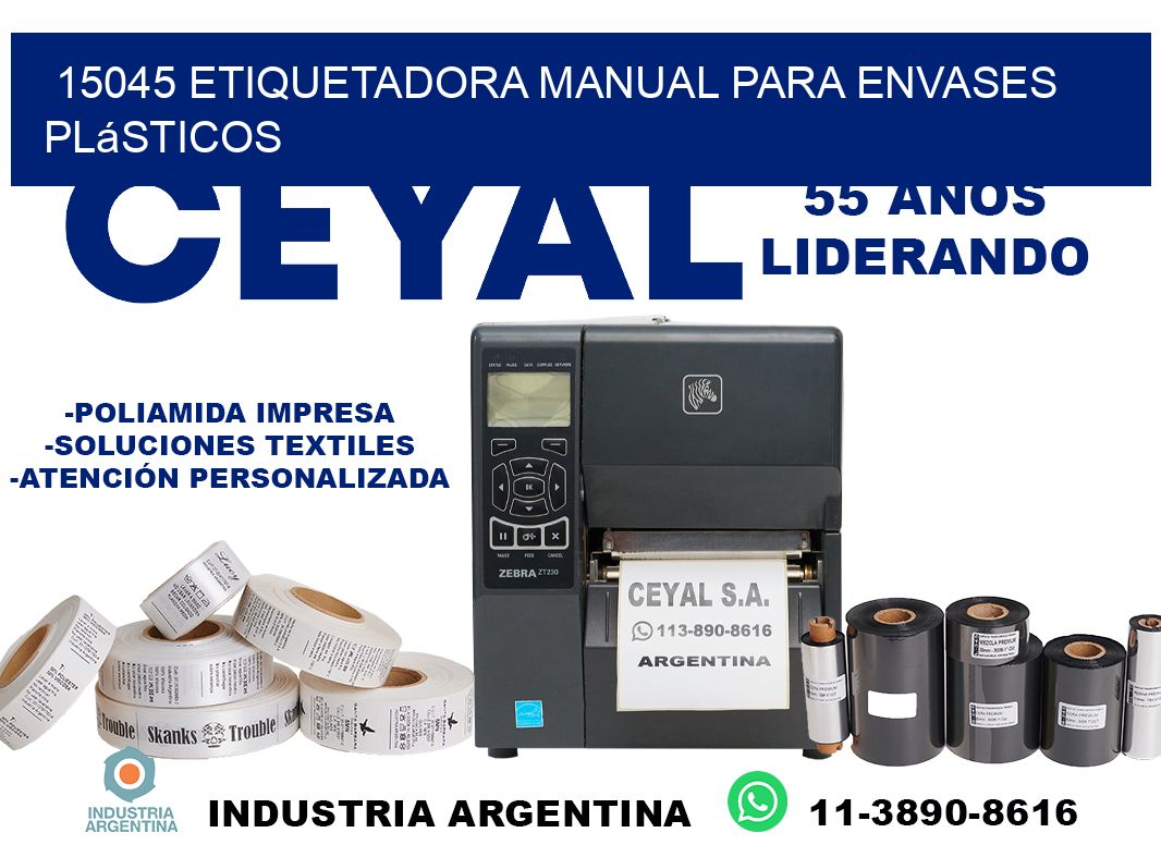 15045 etiquetadora manual para envases plásticos