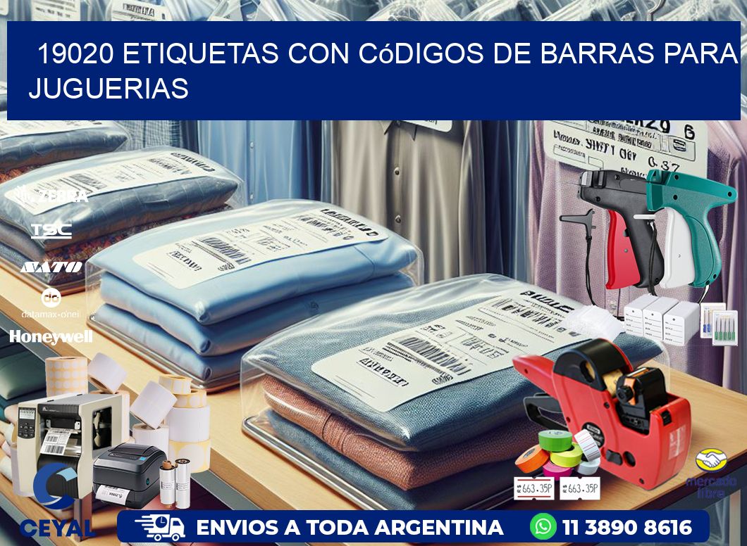 19020 etiquetas con códigos de barras para juguerias