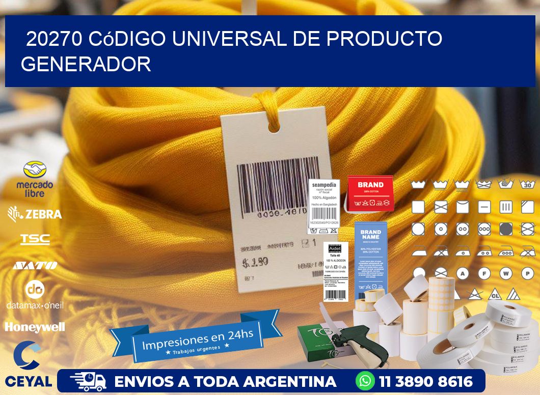 20270 Código universal de producto generador