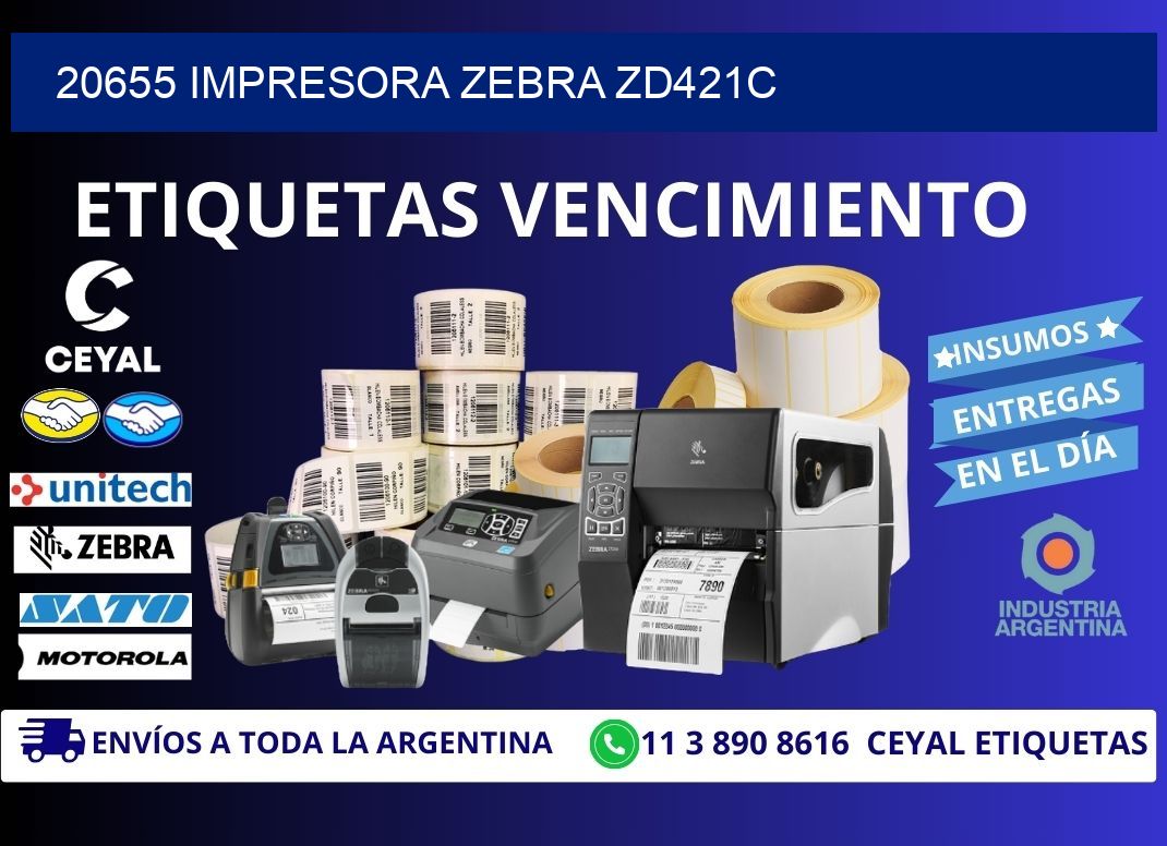 20655 Impresora Zebra zd421c