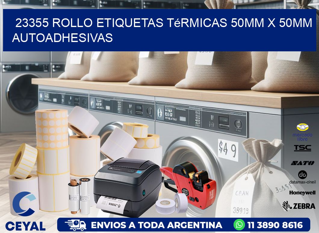 23355 Rollo Etiquetas Térmicas 50mm X 50mm Autoadhesivas