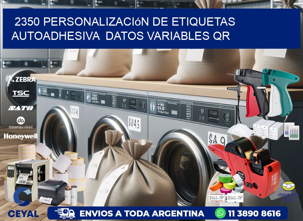 2350 Personalización de etiquetas autoadhesiva datos variables QR
