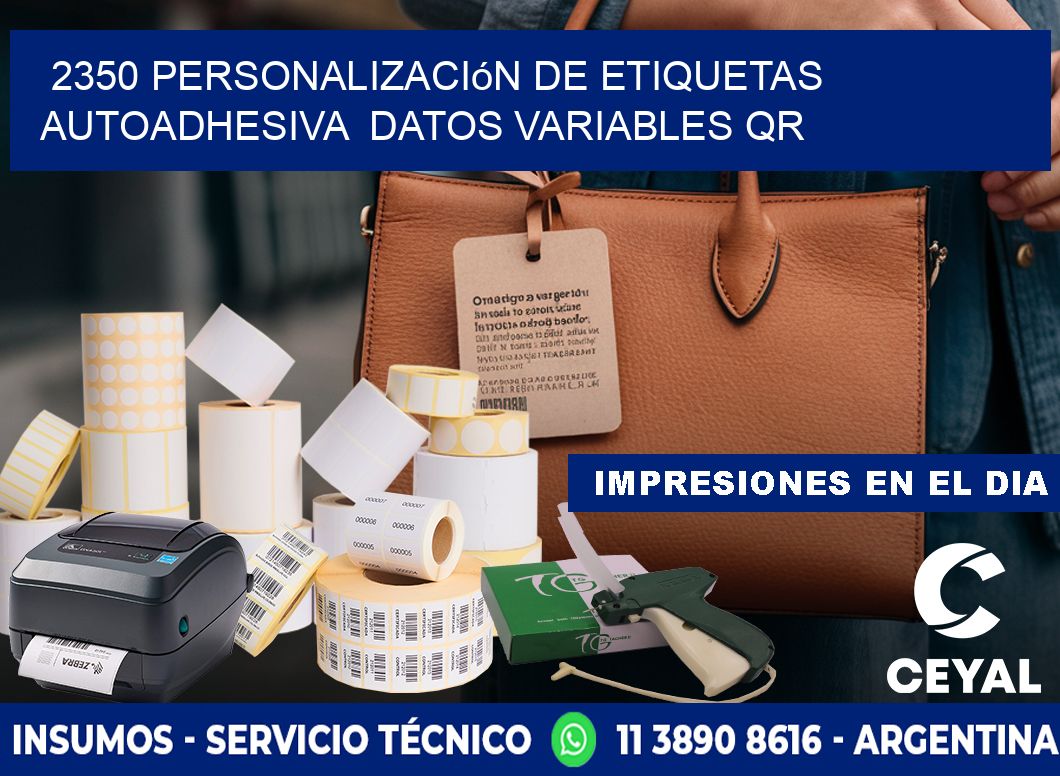 2350 Personalización de etiquetas autoadhesiva datos variables QR