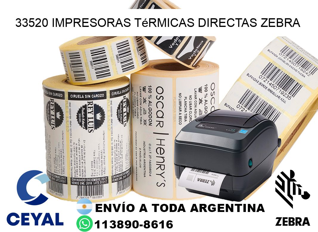 33520 impresoras térmicas directas zebra