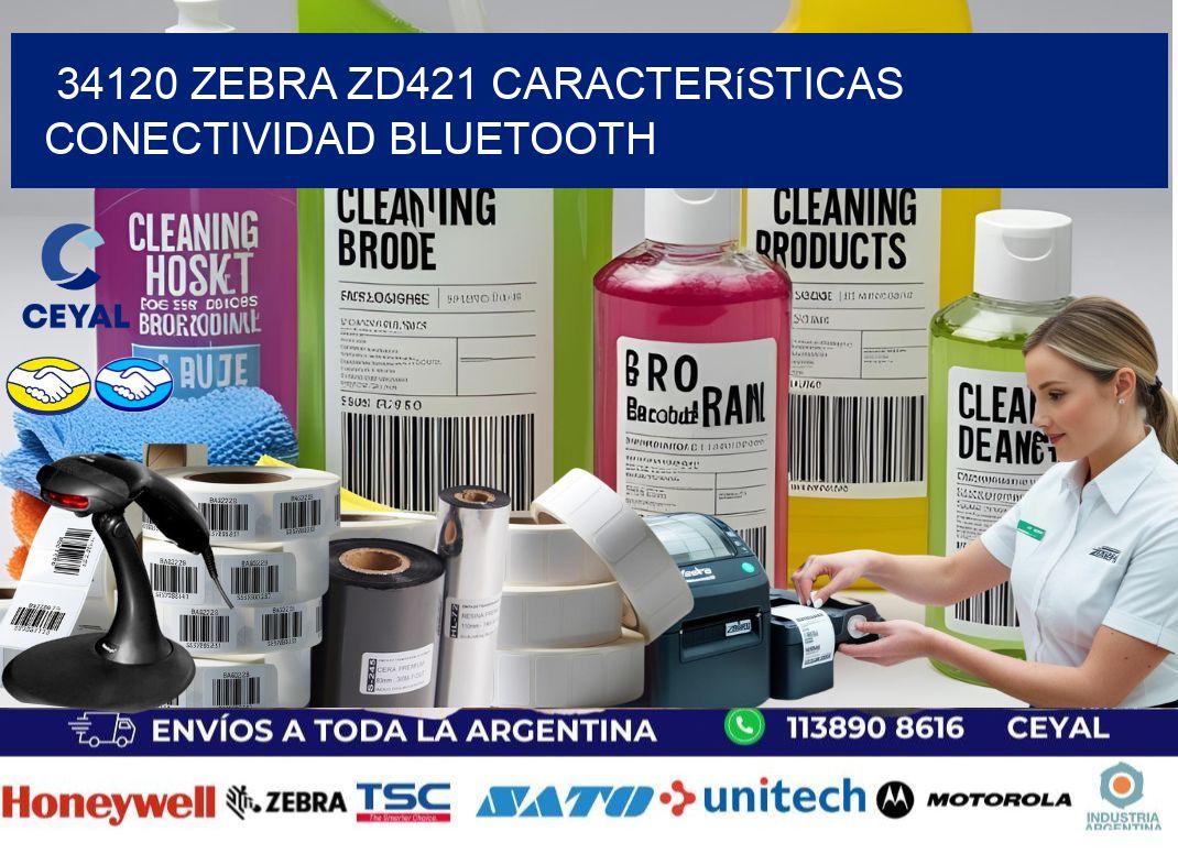 34120 Zebra ZD421 características conectividad Bluetooth