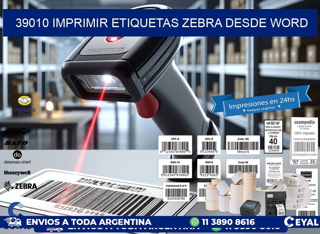 39010 imprimir etiquetas zebra desde word