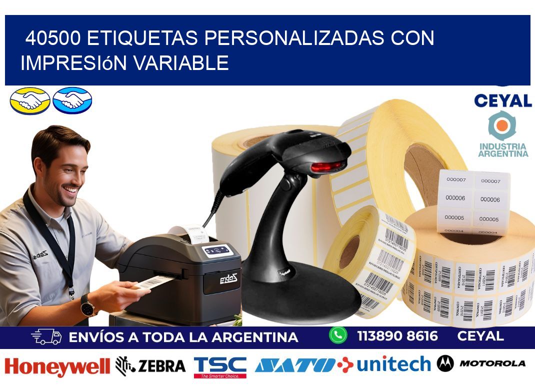40500 etiquetas personalizadas con impresión variable