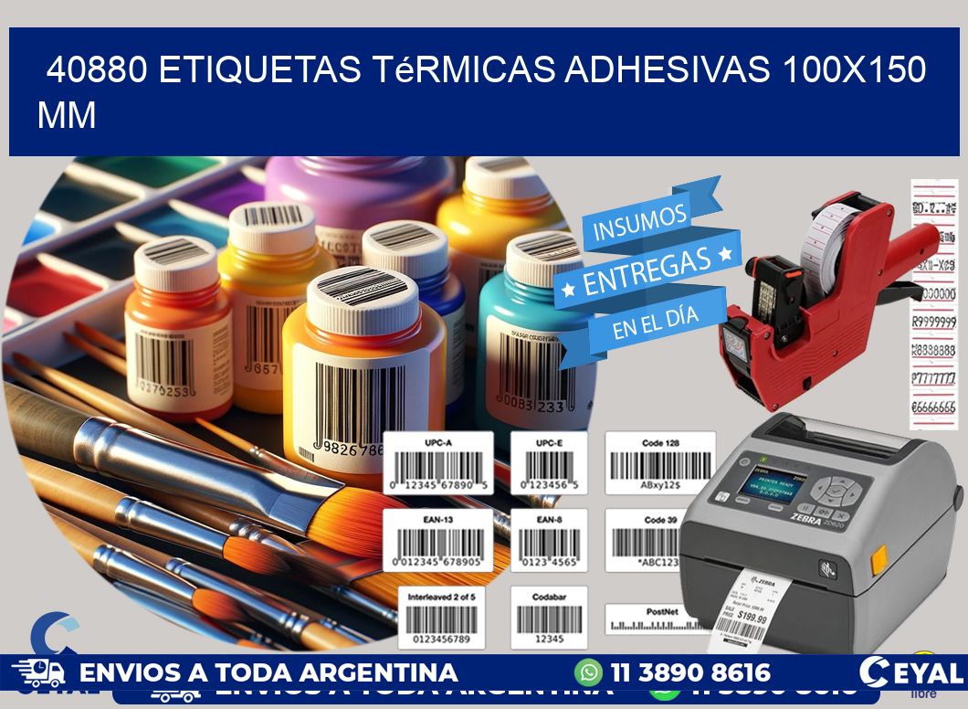 40880 etiquetas térmicas adhesivas 100x150 mm