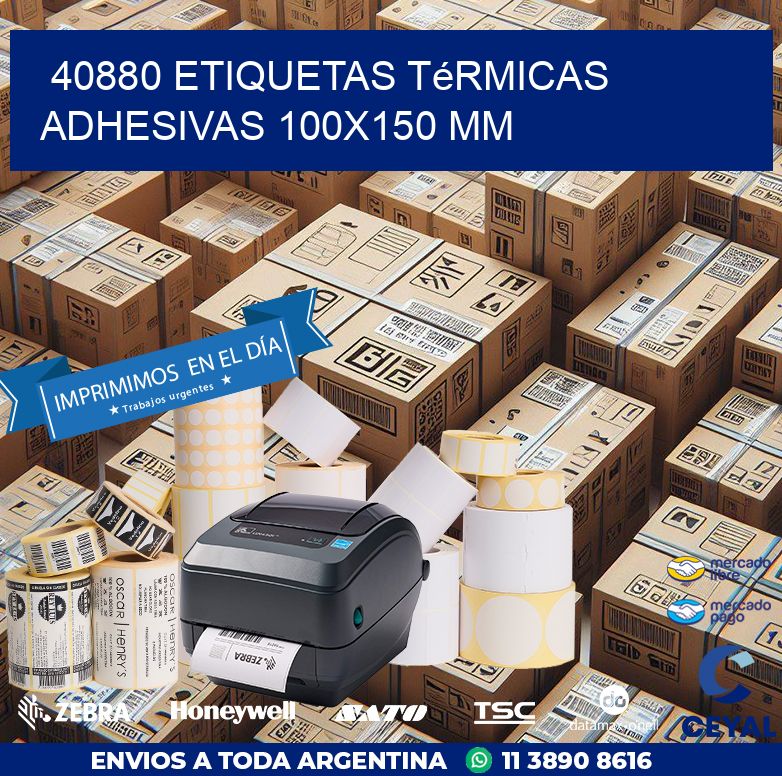 40880 etiquetas térmicas adhesivas 100x150 mm