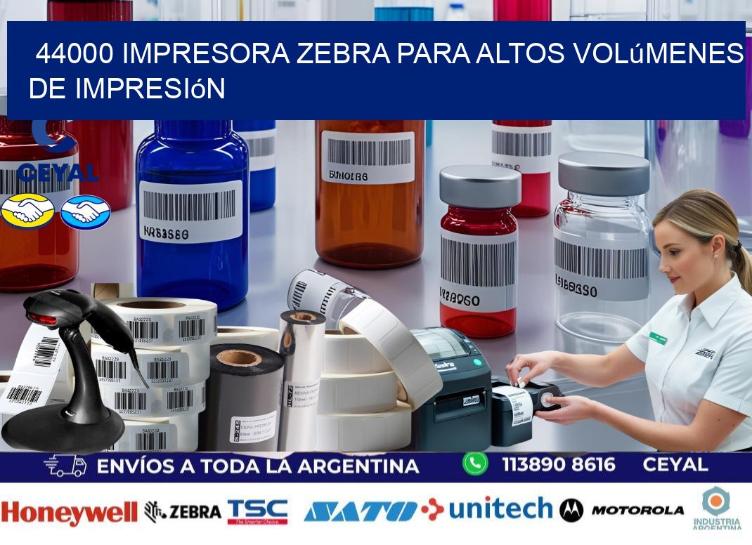 44000 impresora zebra para altos volúmenes de impresión