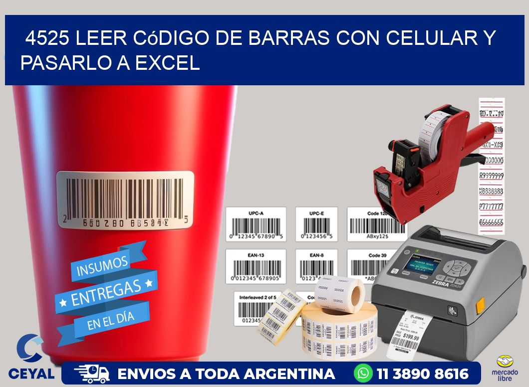 4525 Leer código de barras con celular y pasarlo a Excel