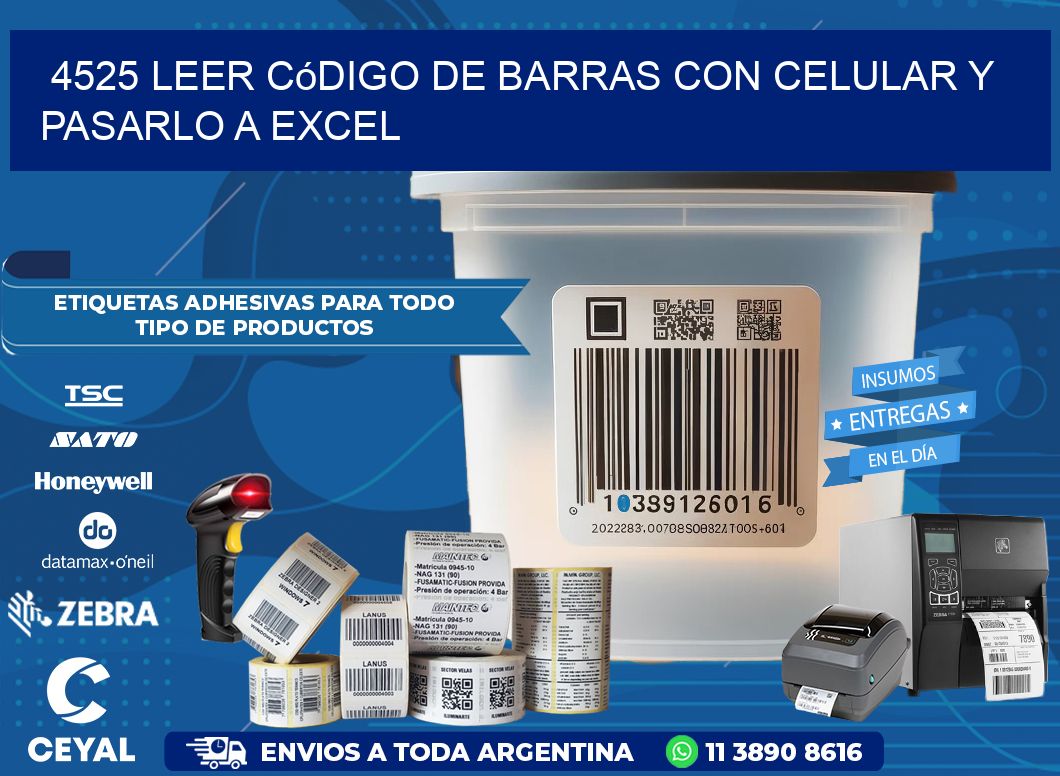 4525 Leer código de barras con celular y pasarlo a Excel