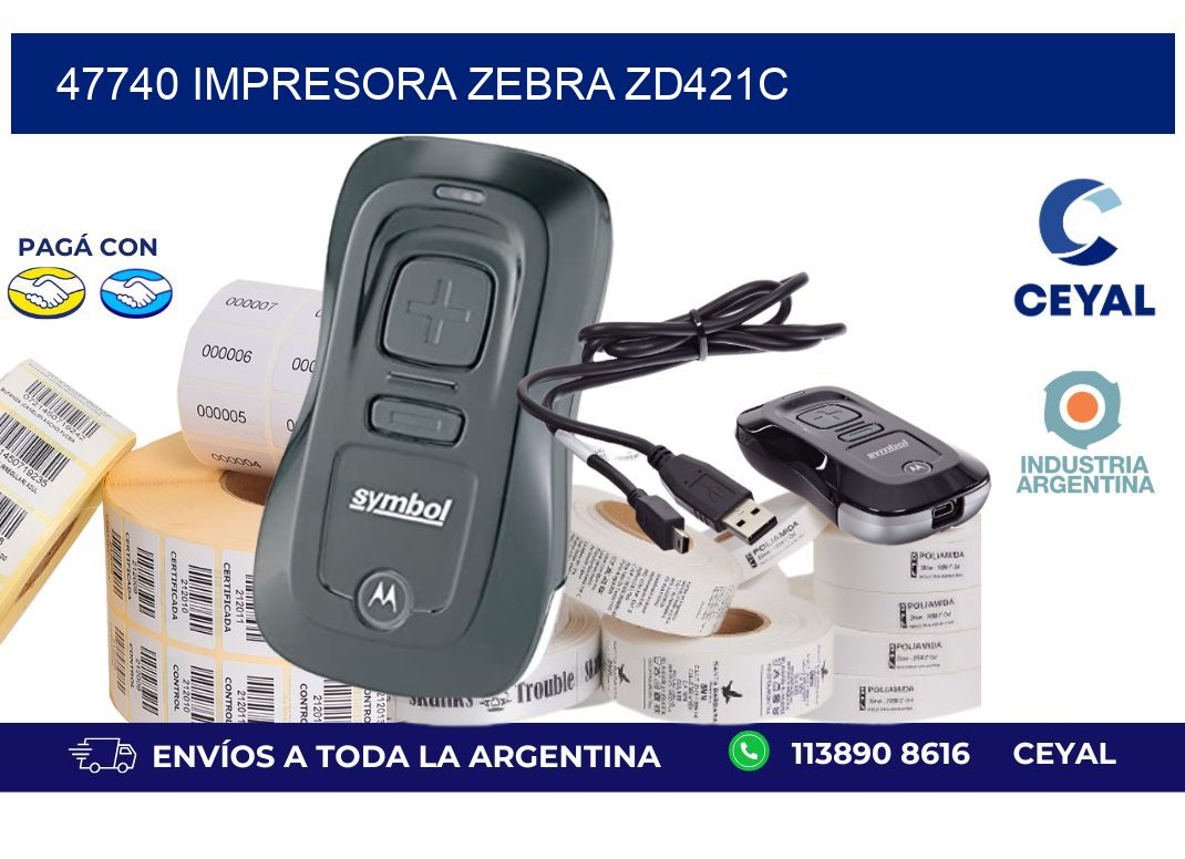 47740 Impresora Zebra zd421c