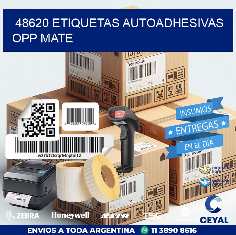 48620 etiquetas autoadhesivas Opp Mate