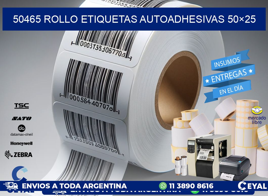 50465 Rollo Etiquetas autoadhesivas 50×25