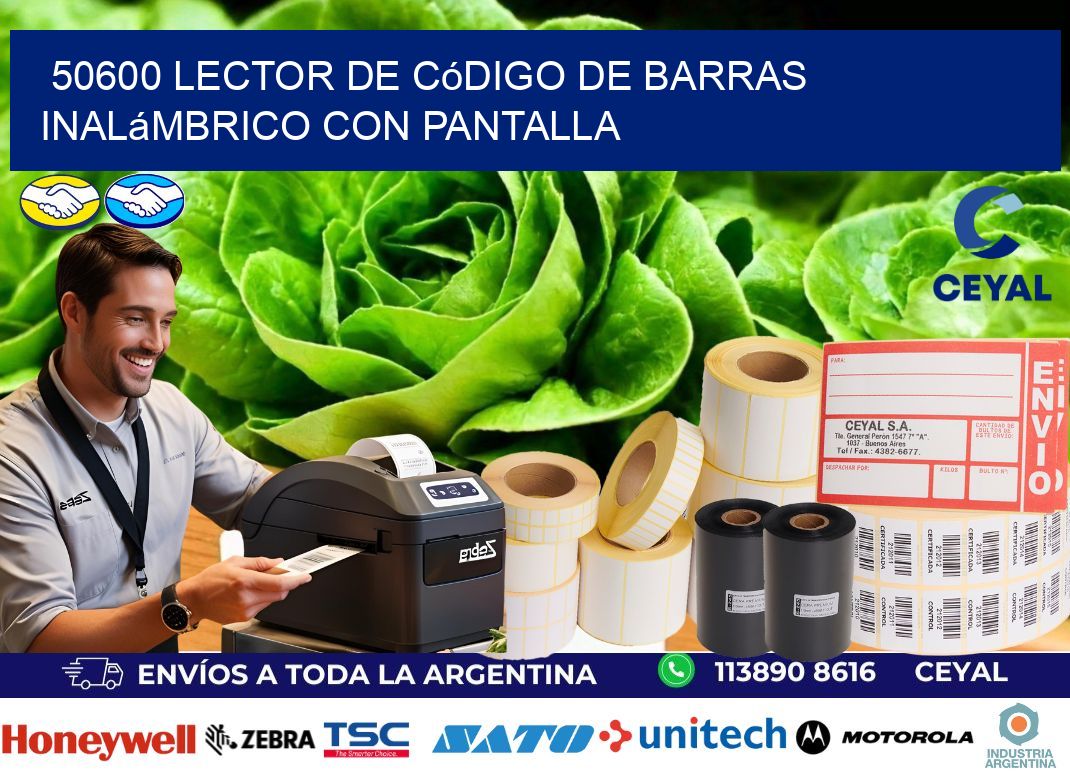 50600 Lector de código de barras inalámbrico con Pantalla