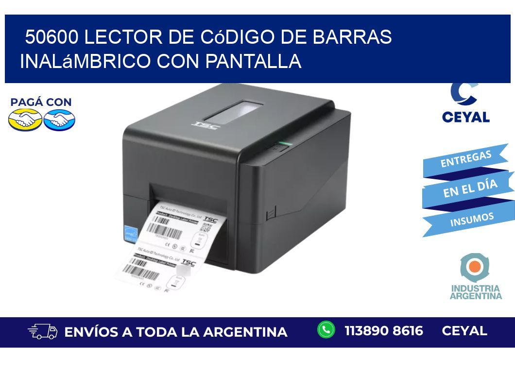 50600 Lector de código de barras inalámbrico con Pantalla