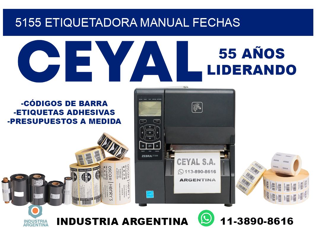 5155 etiquetadora manual fechas
