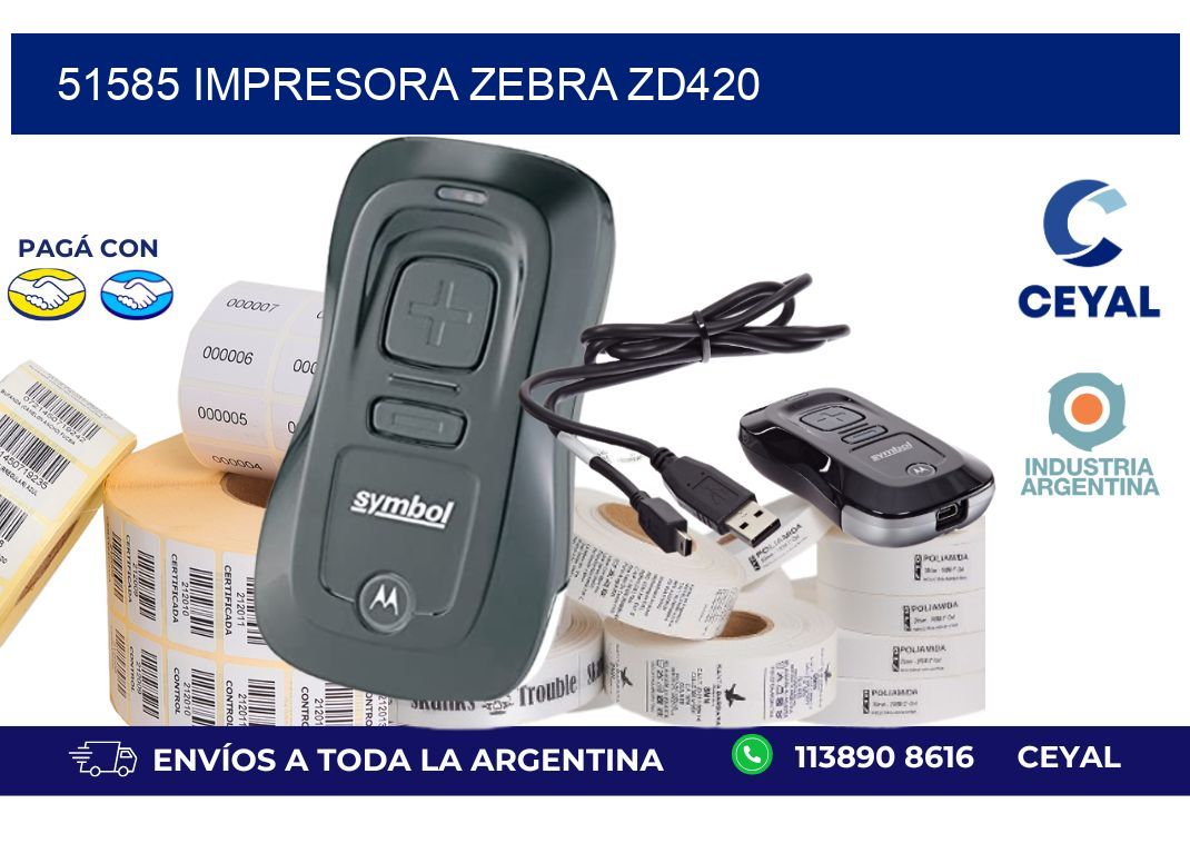 51585 Impresora Zebra ZD420