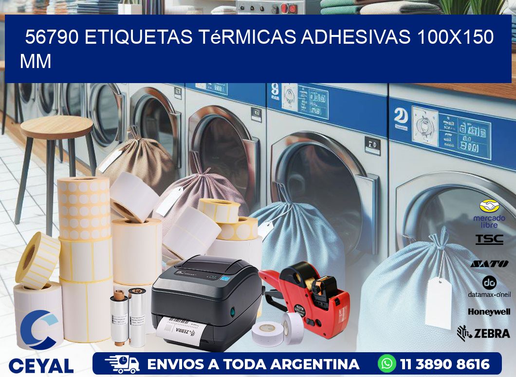 56790 etiquetas térmicas adhesivas 100x150 mm