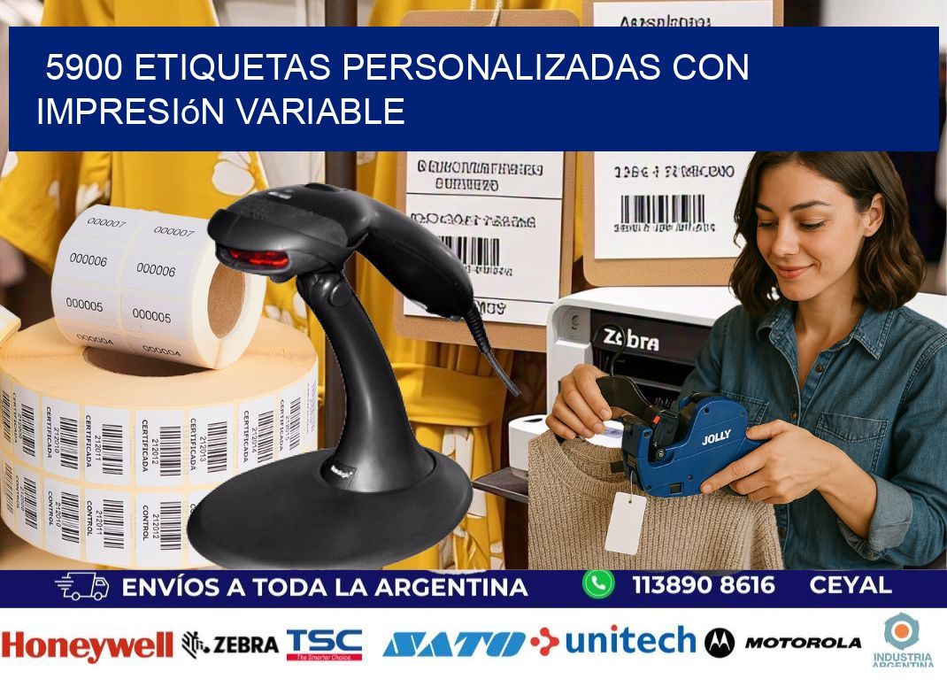 5900 etiquetas personalizadas con impresión variable