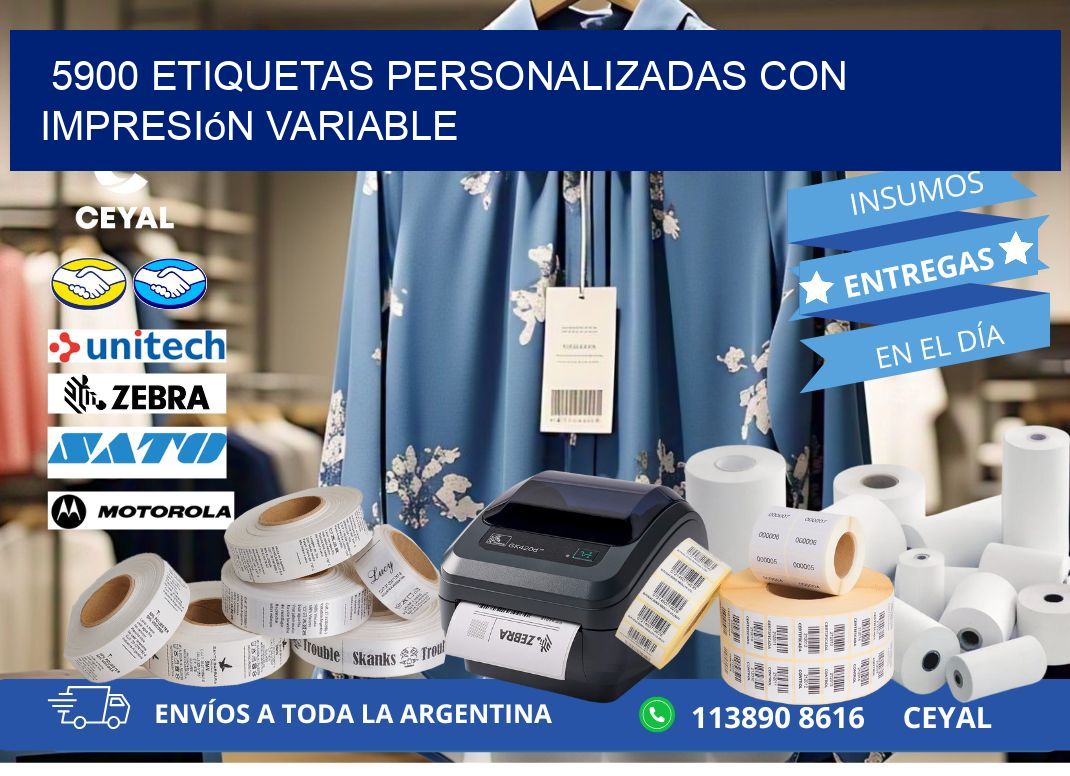 5900 etiquetas personalizadas con impresión variable