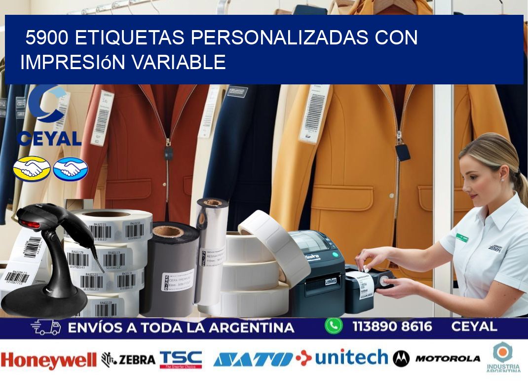 5900 etiquetas personalizadas con impresión variable