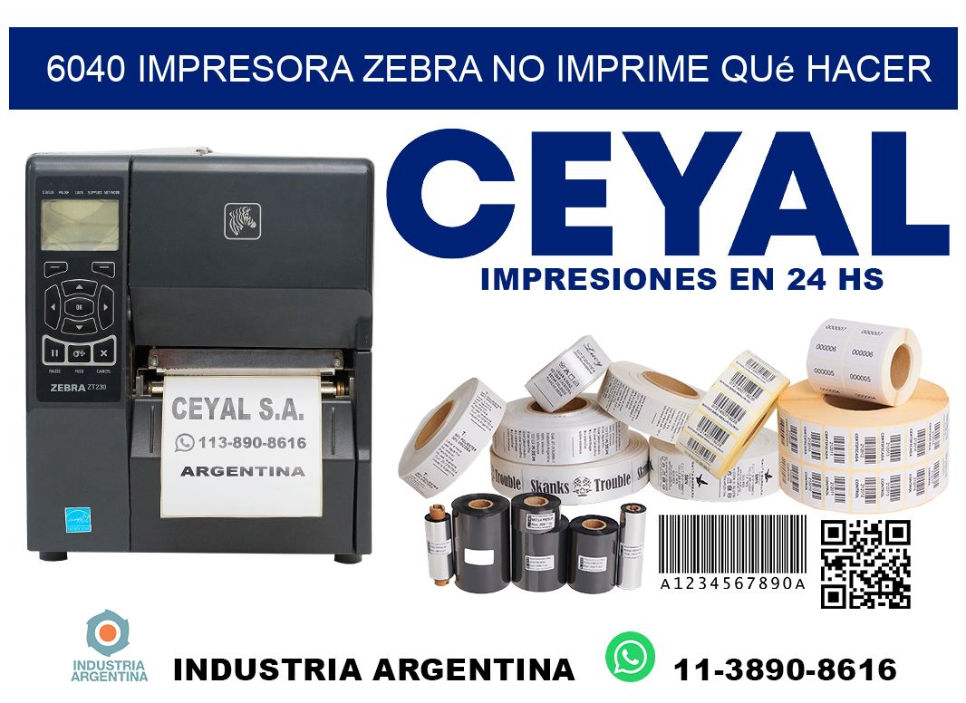 6040 impresora zebra no imprime qué hacer