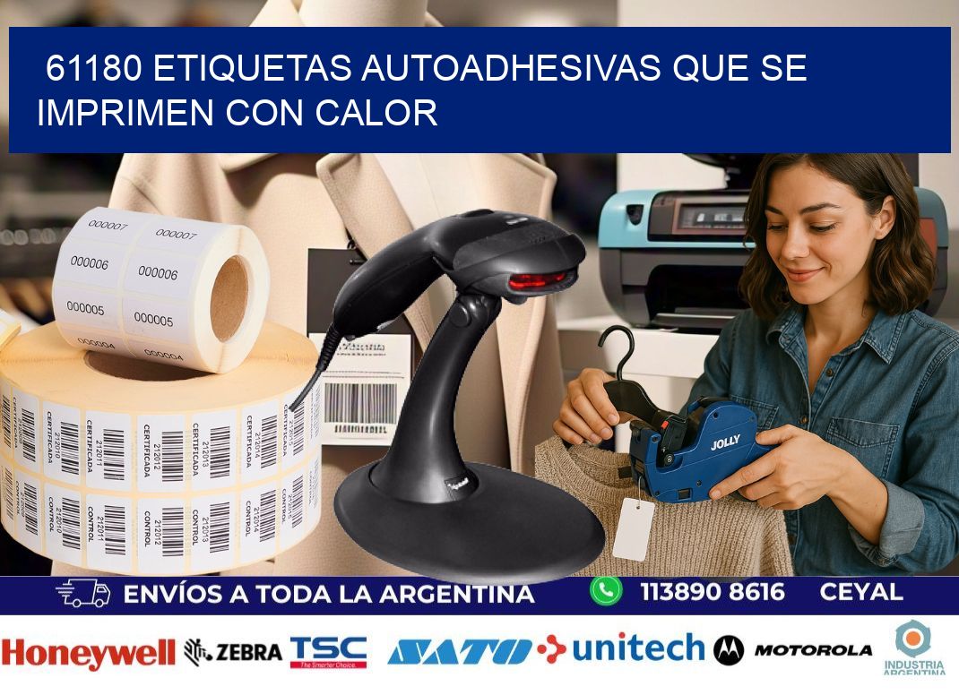 61180 etiquetas autoadhesivas que se imprimen con calor