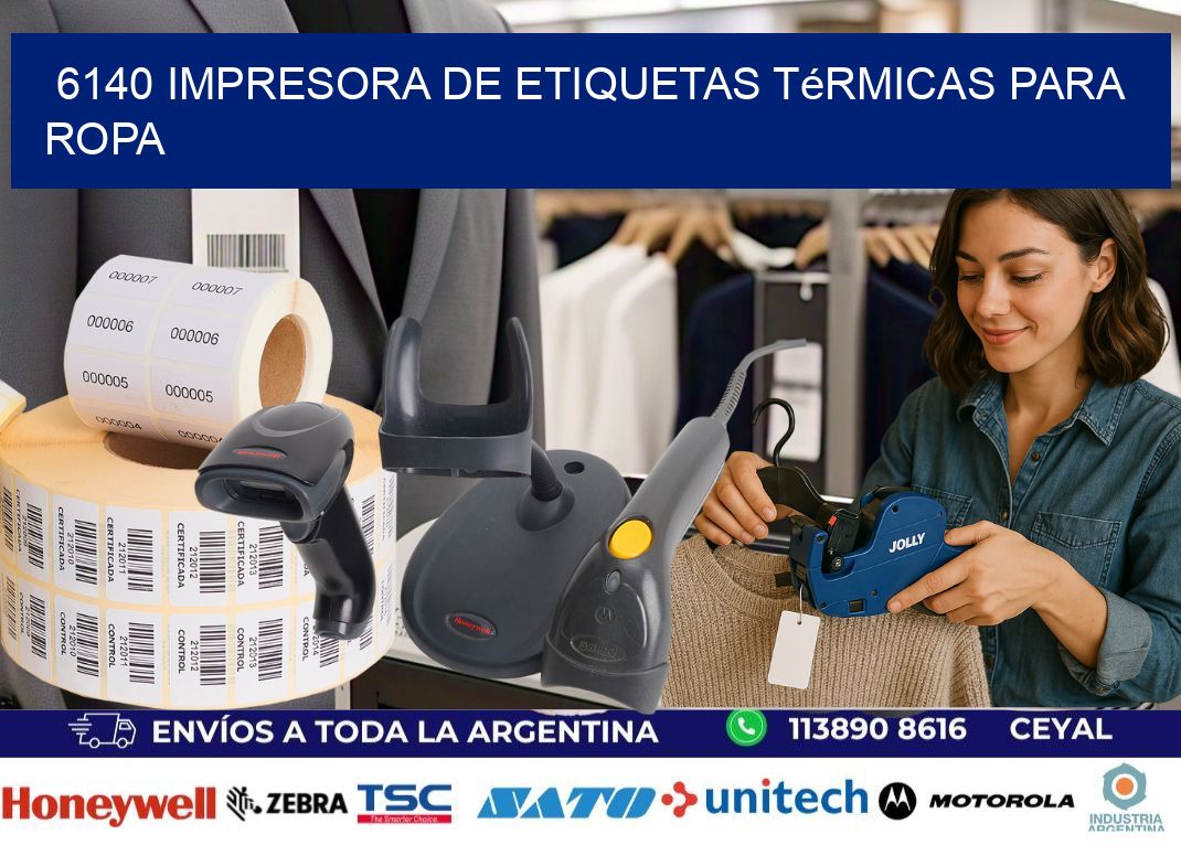 6140 impresora de etiquetas térmicas para ropa