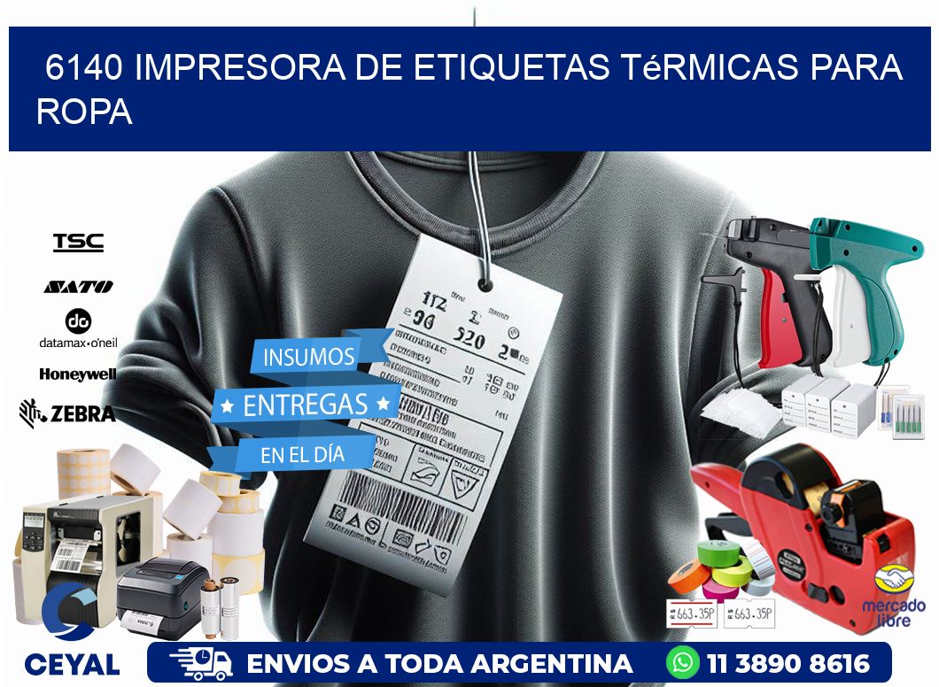 6140 impresora de etiquetas térmicas para ropa