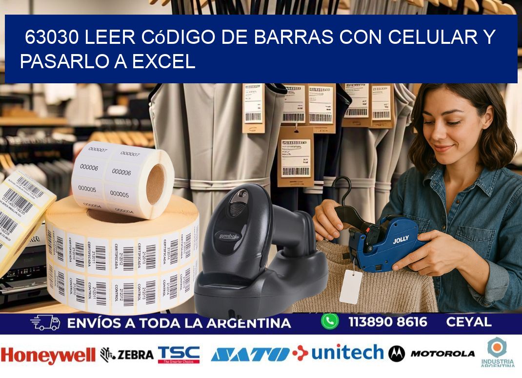 63030 Leer código de barras con celular y pasarlo a Excel