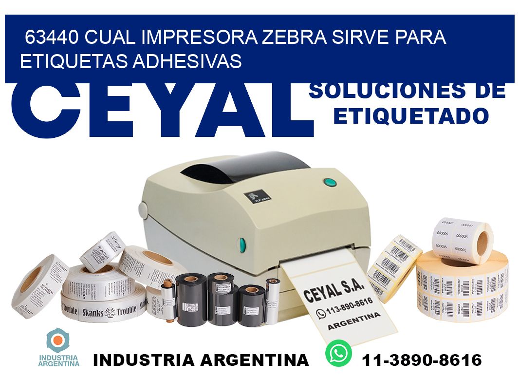 63440 cual impresora zebra sirve para etiquetas adhesivas