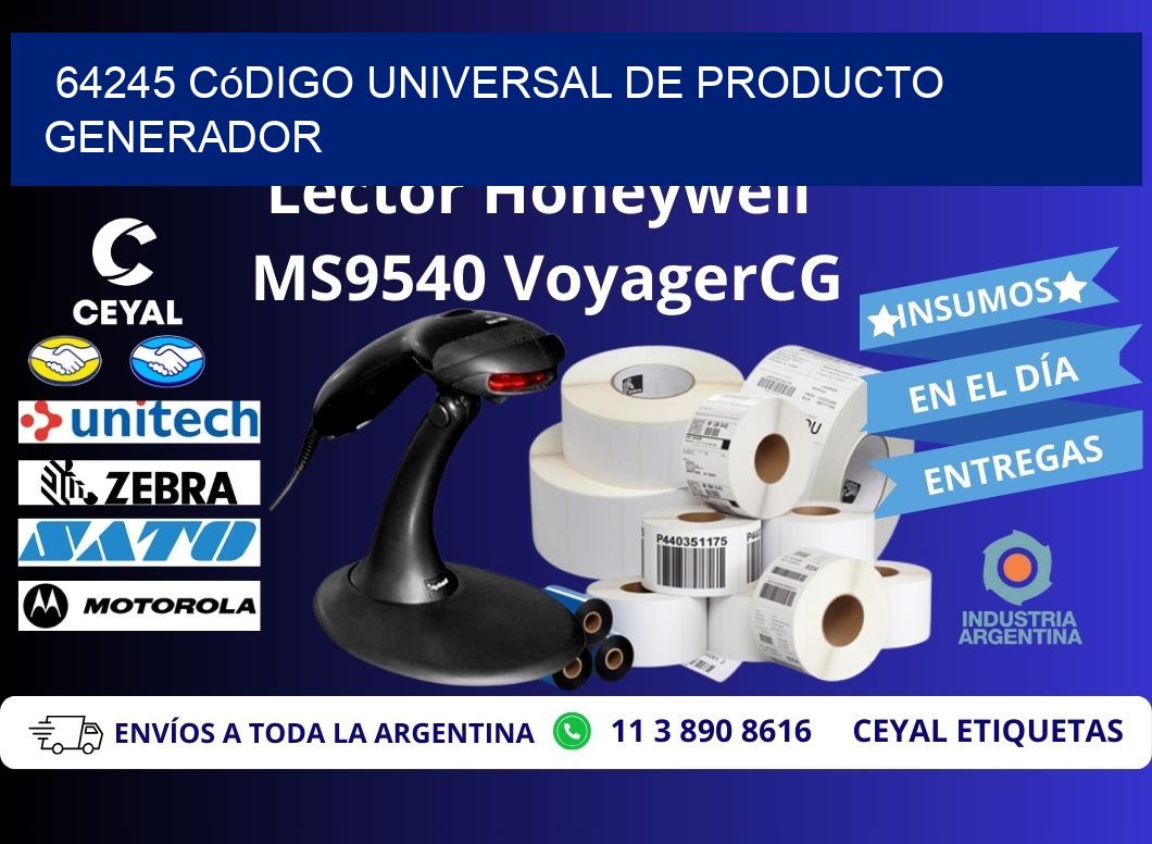 64245 Código universal de producto generador