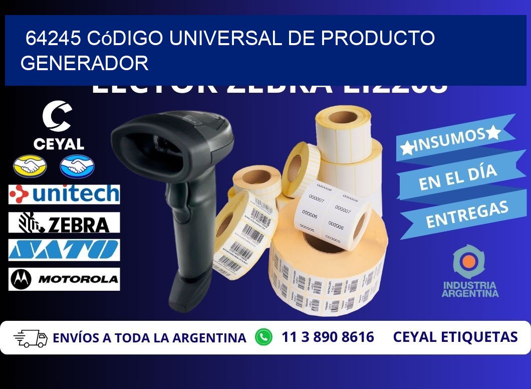 64245 Código universal de producto generador