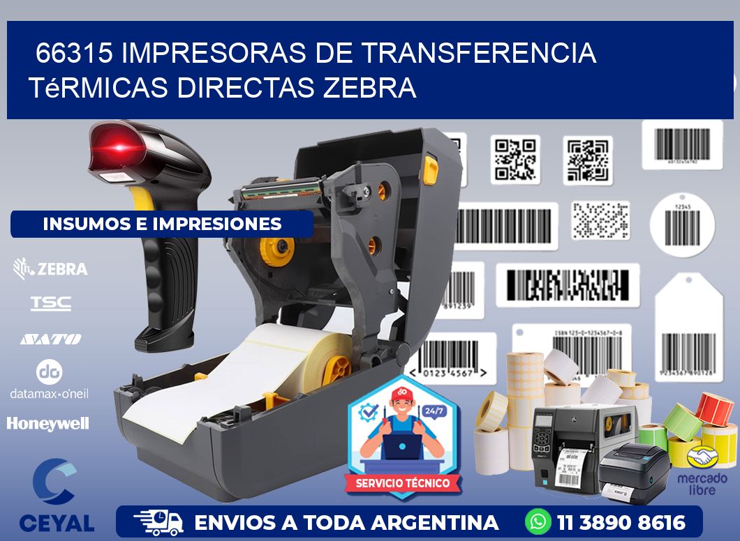 66315 impresoras de Transferencia térmicas directas zebra