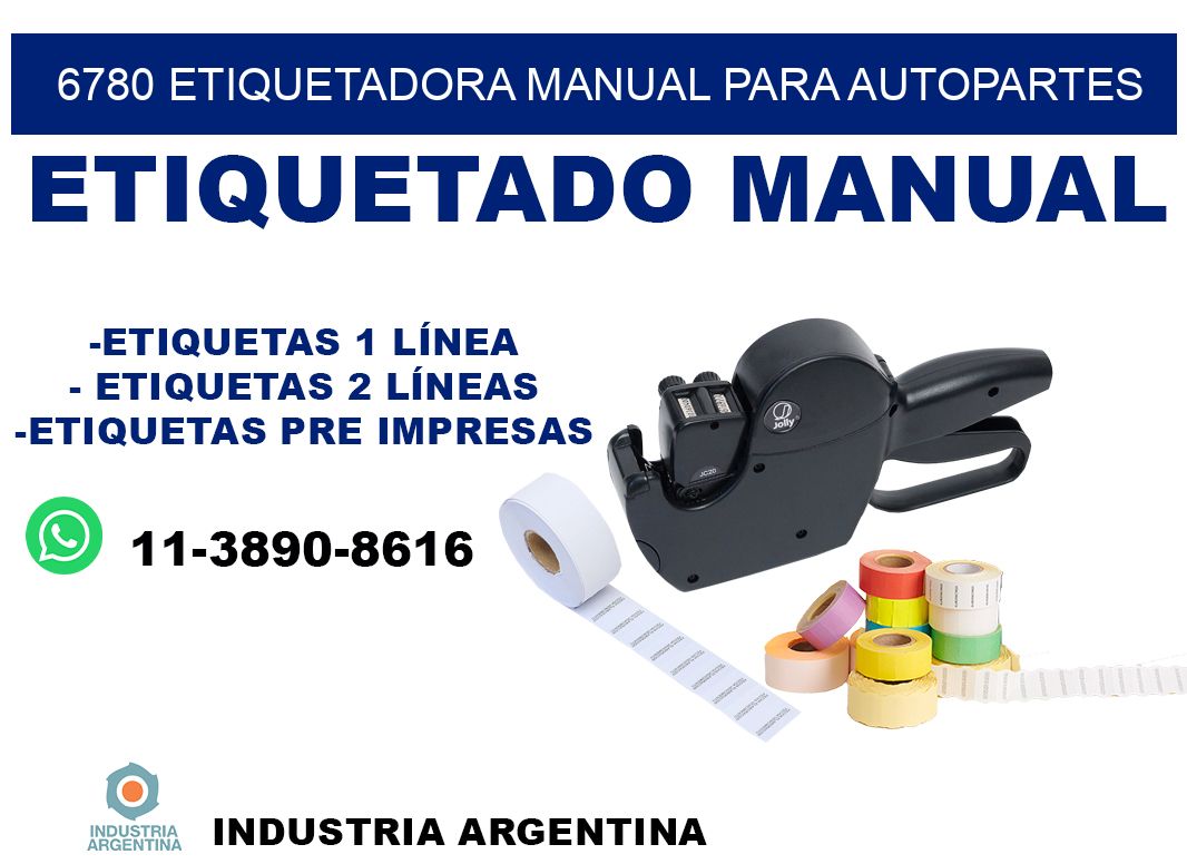 6780 etiquetadora manual para autopartes