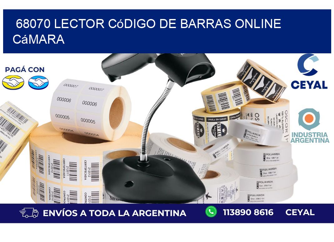 68070 Lector código de barras online cámara