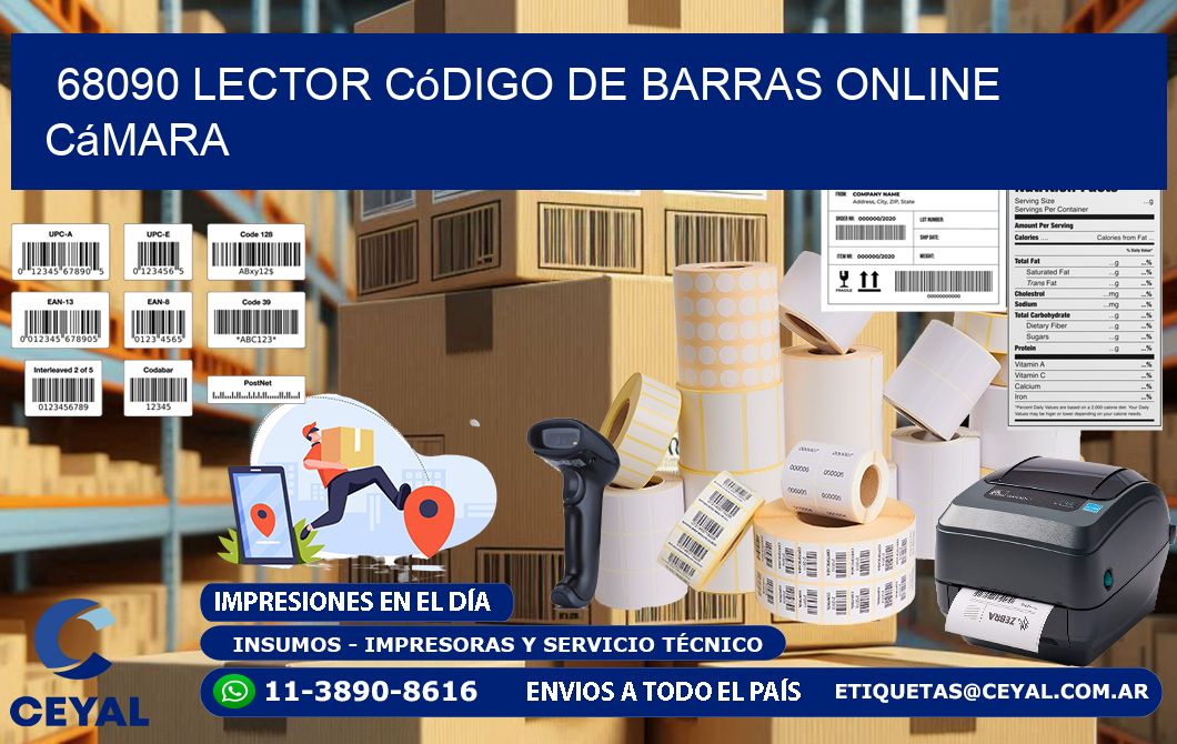 68090 Lector código de barras online cámara